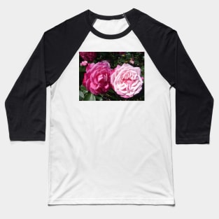 Pink Rose Photo Baseball T-Shirt